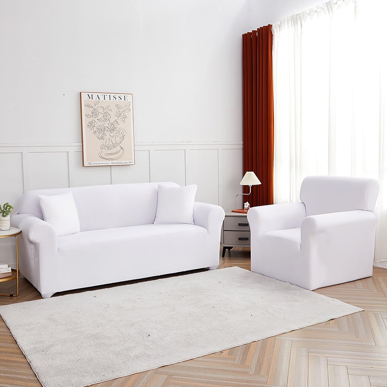 Weiß - Sofabezüge für klassische und Ecksofas - Das Haus der Überzüge