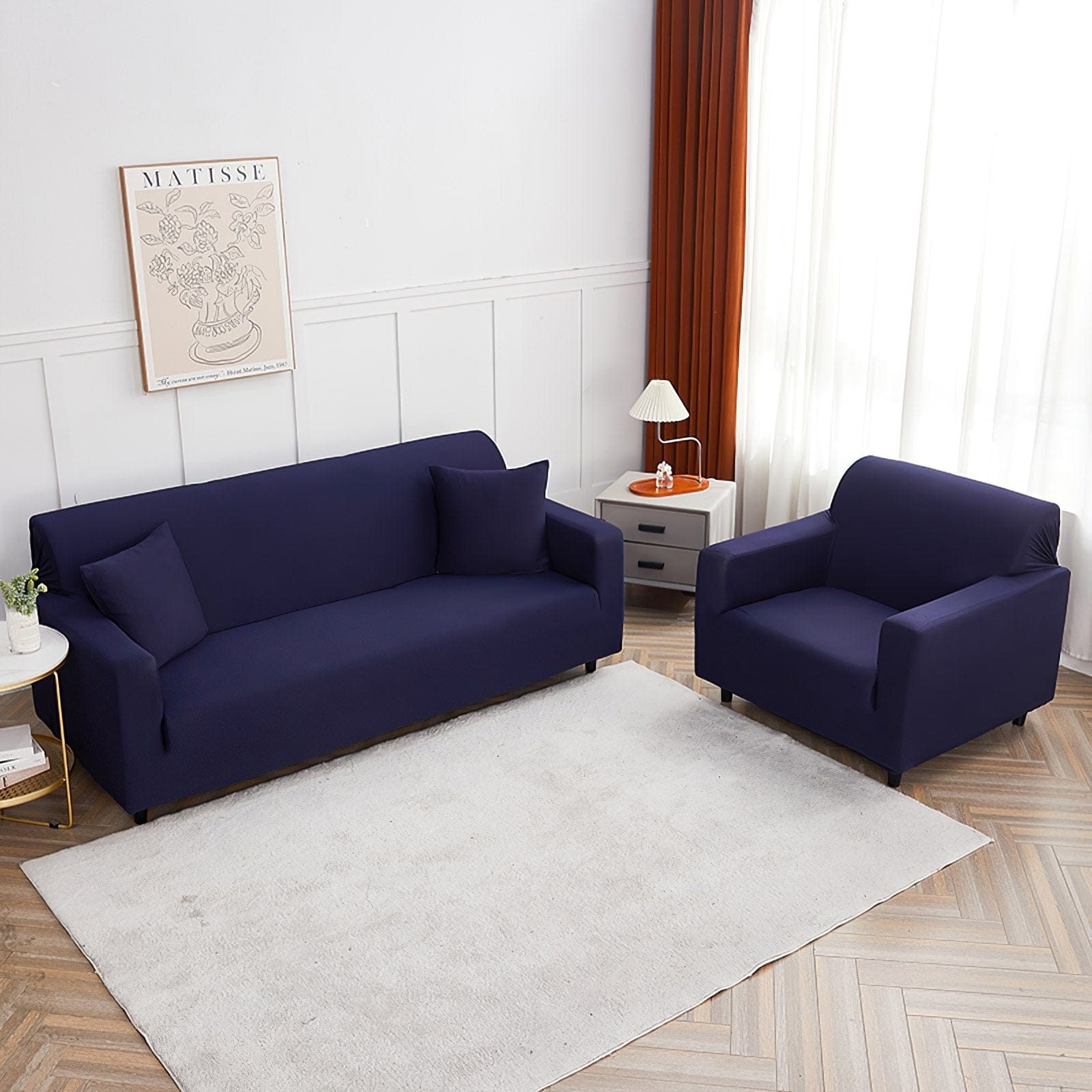 Marineblau - Sofabezüge für klassische und Ecksofas - Das Haus der Überzüge