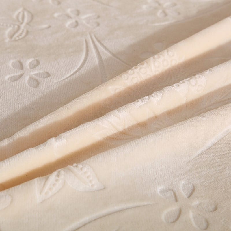 Creme-Weiß - Sofabezüge aus Geprägter Samt für klassische und Ecksofas - Das Haus der Überzüge Off-weiß - Sofabezüge aus Geprägter Samt für klassische und Ecksofas - Das Haus der Überzüge